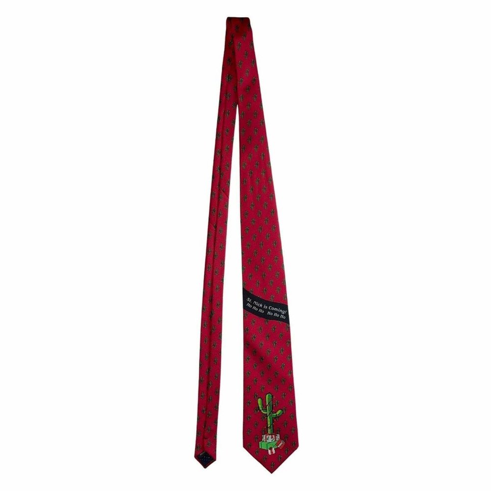317 Saguaro Cactus St Nick Pointed Classic Necktie - Picture 4 of 11